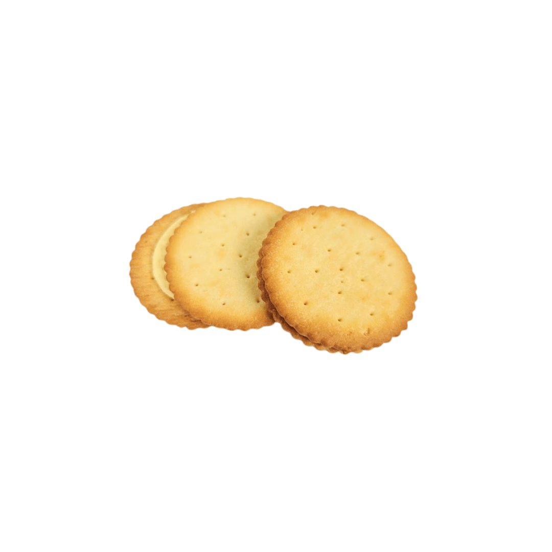 2 lemon sandwich biscuits on a white background