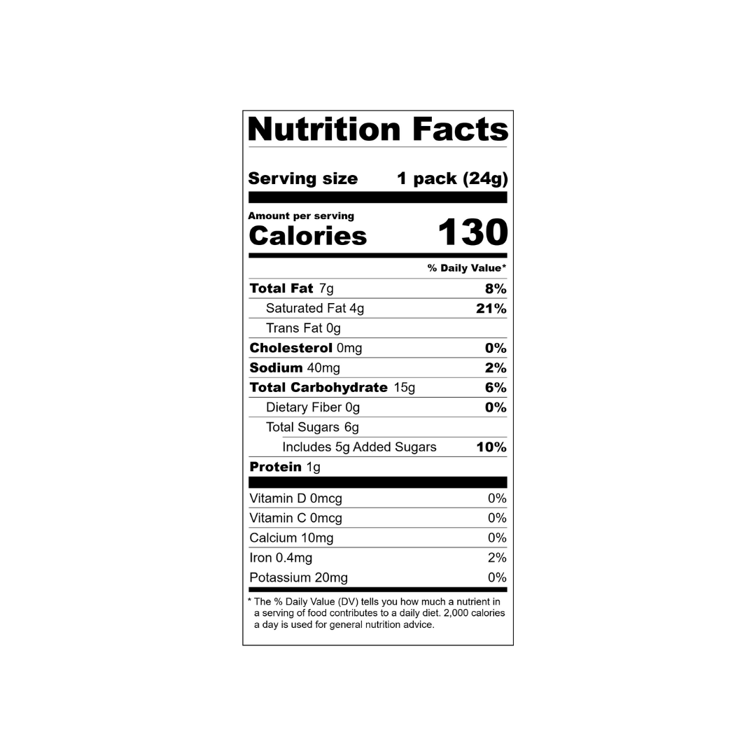 Nutrition facts for lemon sandwich biscuits