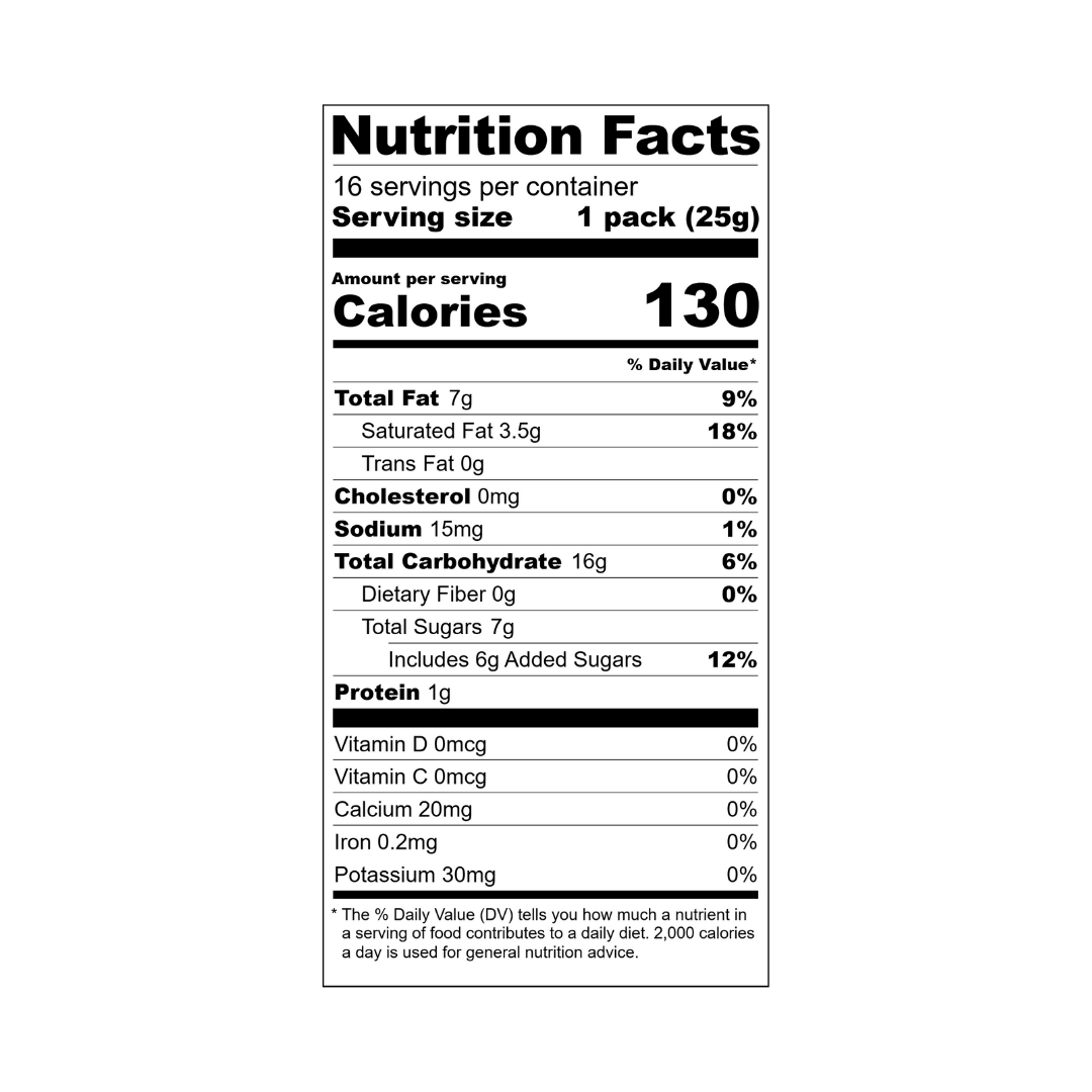 Nutrition Facts for I Mei Strawberry Cream Wafer