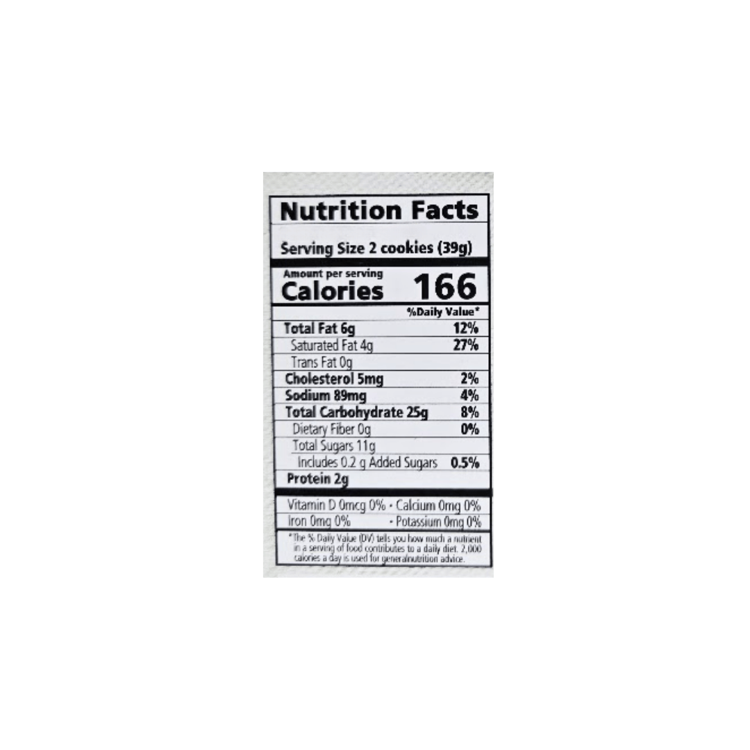 Nutrition Facts in black and white