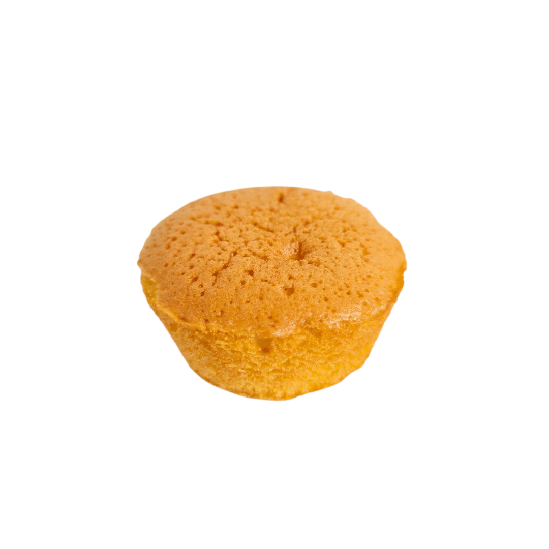 Custard soft cake on a white background